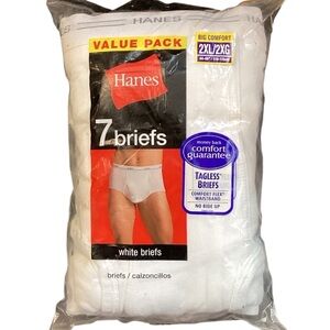 Retro Hanes Full Cut Briefs 100% Preshrunk Cotton Comfort‎ Flex Waistband 2XL